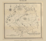 West Newbury (Digitally Restored), Massachusetts 1830 Old Town Map Reprint - Roads Place Names Massachusetts Archives