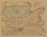 Precinct 5, Pleasant Hill, Harrodsburg, Bohn - Mercer County, Kentucky 1876 Old Town Map Custom Print - Mercer Co.