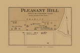 Pleasant Hill Village - Precinct 5 - Mercer County, Kentucky 1876 Old Town Map Custom Print - Mercer Co.