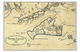 Martha's Vineyard and the Islands 1795 Osgood Carleton - Old Map Custom Print 1-Town