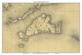 Martha's Vineyard and the Islands 1844 Simeon Borden - Old Map Custom Print 1-Town