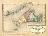 Martha's Vineyard & The Islands 1871 Walling & Gray - Old Map Custom Print 1-Town