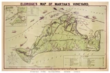 Eldridge's Map of Martha's Vineyard 1892 G.W. Eldridge - Old Map Custom Print 1-Town