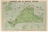 Martha's Vineyard 1913 G.W. Eldridge - Old Map Custom Print 1-Town