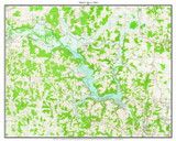 Dillon Lake 1960 - Custom USGS Old Topo Map - Ohio