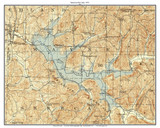 Senecaville Lake 1911 - Custom USGS Old Topo Map - Ohio