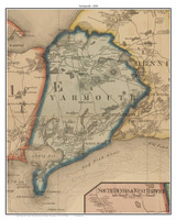 Yarmouth Massachusetts 1858 Old Town Map Custom Print - Barnstable Co.