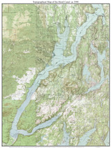 Hood Canal 1940 - Custom USGS Old Topo Map - Washington State 15x15