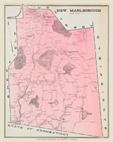 New Marlborough, Massachusetts 1904 Old Town Map Custom Reprint - Berkshire Co.