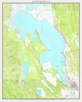Upper Klamath Lake 1957 - Custom USGS Old Topo Map - Oregon