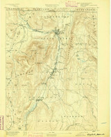 Greylock, Massachusetts 1891 (1891) USGS Old Topo Map Reprint 15x15 MA Quad 352739