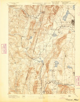Pittsfield, Massachusetts 1894 (1894) USGS Old Topo Map Reprint 15x15 MA Quad 352936