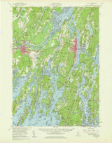 Bath, Maine 1957 (1960) USGS Old Topo Map Reprint 15x15 ME Quad 306458