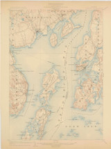 Castine, Maine 1904 (1904) USGS Old Topo Map Reprint 15x15 ME Quad 306514