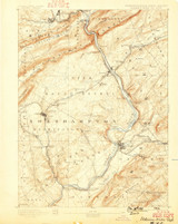 Delaware Watergap, New Jersey 1893 (1899) USGS Old Topo Map 15x15 NJ Quad