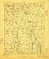 Glassboro, New Jersey 1898 (1910) USGS Old Topo Map 15x15 NJ Quad