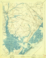 Great Egg Harbor, New Jersey 1893 (1925) USGS Old Topo Map 15x15 NJ Quad