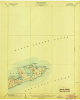 Montauk, NY 1904 (1904) USGS Old Topo Map 15x15 NY Quad
