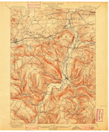 Schoharie, NY 1900 (1900) USGS Old Topo Map 15x15 NY Quad