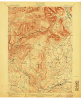 Slide Mountain, NY 1905 (1905) USGS Old Topo Map 15x15 NY Quad