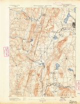 Pittsfield, MA 1890 (1890) USGS Old Topo Map 15x15 NY Quad