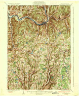 Susquehanna, PA 1935 (1935) USGS Old Topo Map 15x15 NY Quad