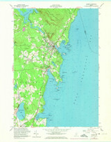 Camden, Maine 1955 (1974) USGS Old Topo Map Reprint 7x7 ME Quad 806576