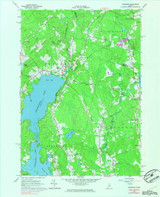 Jefferson, Maine 1965 (1983) USGS Old Topo Map Reprint 7x7 ME Quad 806793