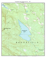 Kingswood Lake 1983 - Custom USGS Old Topo Map - New Hampshire