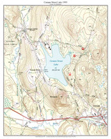 Canaan Street Lake 1995 - Custom USGS Old Topo Map - New Hampshire