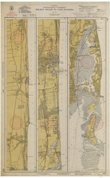 West Palm Beach to Miami 1939B - Old Map Nautical Chart AC Harbors 847 - Florida (East Coast)