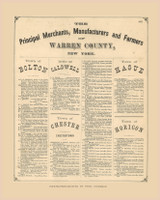 Text page, New York 1876 - Old Town Map Reprint - Warren Co. Atlas 97