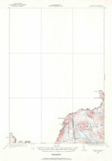 Moose Bog, New Hampshire 1927 (1969) USGS Old Topo Map 15x15 NH Quad