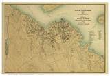 Bar Harbor, Maine Old Map Reprint Mears 1896 - Cities Other