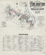 Arlington Massachusetts 1914 - Fire Insurance Index - Old Map Reprint
