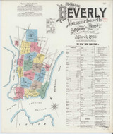 Beverly Massachusetts 1896 - Fire Insurance Index - Old Map Reprint