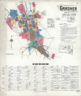 Gardner Massachusetts 1923 - Fire Insurance Index - Old Map Reprint