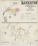 Leicester Massachusetts 1888 - Fire Insurance Index - Old Map Reprint