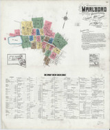 Marlborough Massachusetts 1920 - Fire Insurance Index - Old Map Reprint
