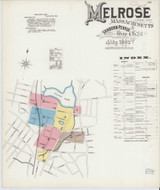 Melrose Massachusetts 1892 - Fire Insurance Index - Old Map Reprint