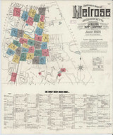 Melrose Massachusetts 1909 - Fire Insurance Index - Old Map Reprint