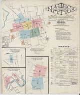 Natick Massachusetts 1888 - Fire Insurance Index - Old Map Reprint