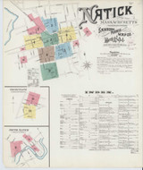 Natick Massachusetts 1894 - Fire Insurance Index - Old Map Reprint