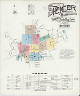 Spencer Massachusetts 1896 - Fire Insurance Index - Old Map Reprint