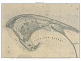 Provincetown and Truro, 1841 - Old Map Custom Print Cape Cod