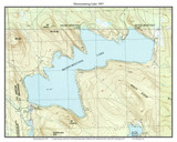 Merrymeeting Lake 1987 - Custom USGS Old Topo Map - New Hampshire - Lake Winnipesaukee Area
