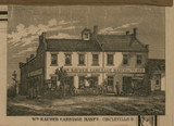 Bauder Carriage Manufacture - Circleville, Ohio 1858 Old Town Map Custom Print - Pickaway Co.