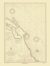 Presque Isle and Stoneport Harbors 1925 Lake Huron Harbor Chart Reprint Great Lakes 5 - 537