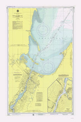 Head of Green Bay 1975 Lake Michigan Harbor Chart Reprint Great Lakes 7 - 725