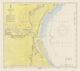 Milwaukee Harbor 1957 Lake Michigan Harbor Chart Reprint Great Lakes 7 - 743